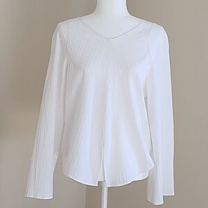 Uniqlo Womens Cotton White Blouse Top Medium